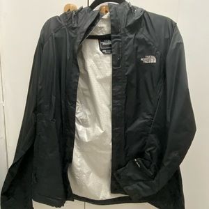 North Face S black raincoat
